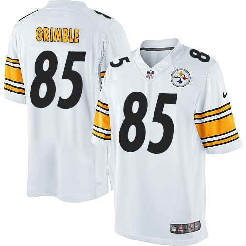 Men's Limited Xavier Grimble Nike Jersey White Road - #85 NFL Pittsburgh Steelers